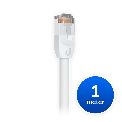 [810010077349] Ubiquiti UniFi Patch Cable Outdoor 1M White, Single Unit, RJ45 Ethernet Cable, Category 5e, Weatherproof,  2Yr Warr