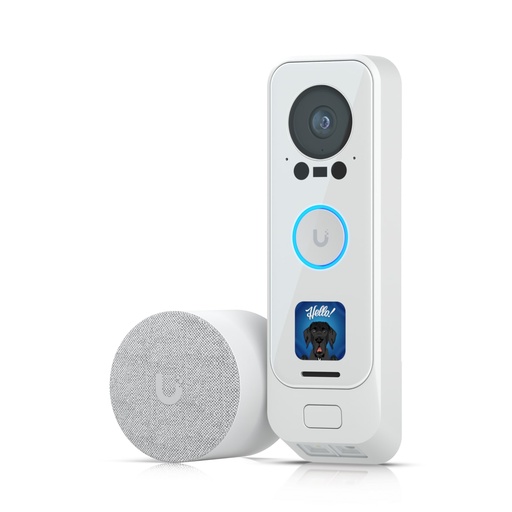 [810084692660] Ubiquiti UniFi Protect G4 Doorbell Pro PoE Kit-White, 5MP CMOS Camera,Night Mode IR Up To 20ft,PoE Power, Includes PoE Chime, IPX4, 2Yr Warr