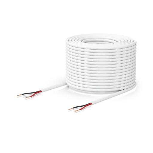 [810084691632] Ubiquiti Door Lock Relay Cable, 500-foot (152.4 m) Spool of One Pair, Low-voltage Cable, Solid bare coppe , 36V DC, White, 2Yr Warr