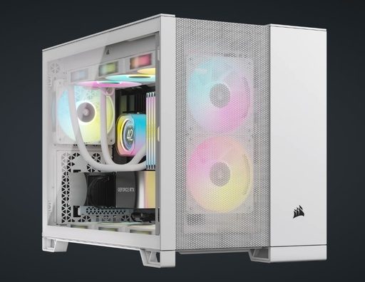 [840006671428] Corsair 2500D Airflow Tempered Glass mATX, ATX Mid-Tower, White Dual Chamber case 2024