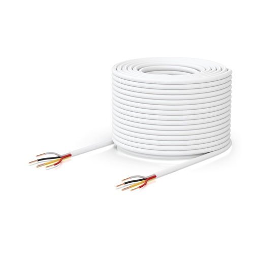 [810084691625] Ubiquiti Door Lock Relay Cable, 500-foot (152.4 m) Spool of Two-pair, low-voltage Cable, 36V DC, Solid bare copper,White,  2Yr Warr