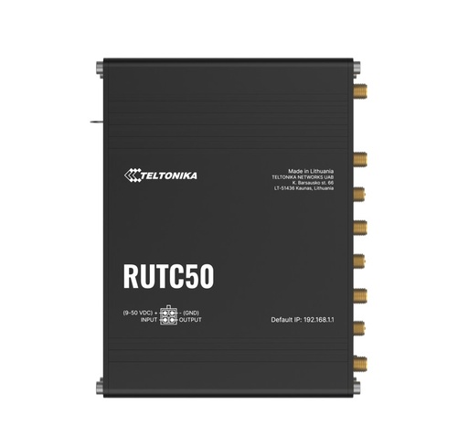 [4779051841516] Teltonika RUTC50 5G Wireless Multitool, Dual-Band Wi-Fi 6 with Multi-User MIMO, Dual SIM, Ultra-high cellular speeds of up to 3.4 Gbps, PSU included
