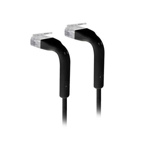 [NHU-UC-RJ45-BK-10] Ubiquiti UniFi Patch Cable, 10-Pack, Reduced Packaging (Low Plastic), Length 0.1m, Black, Both End Bendable to 90 Degree, RJ45 Cat6, 2Yr Warr