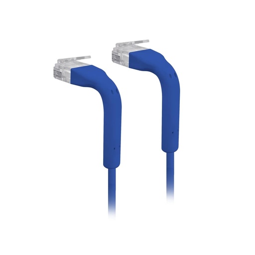 [NHU-UC-RJ45-BL-10] Ubiquiti UniFi Patch Cable, 10-Pack, Reduced Packaging (Low Plastic), Length 0.1m, Blue, Both End Bendable to 90 Degree, RJ45 Cat6, 2Yr Warr