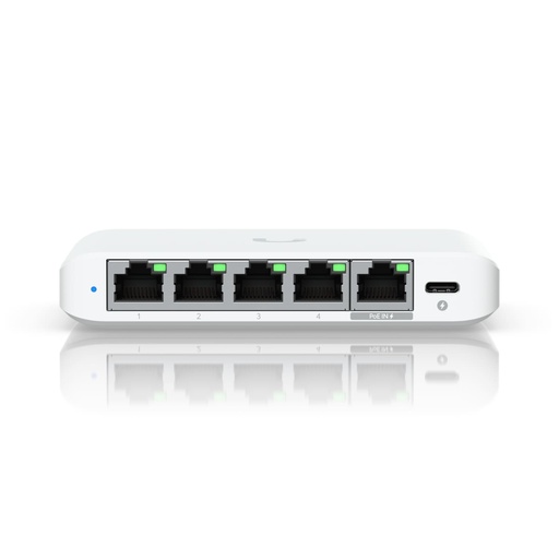 [810084695944] Ubiquiti Flex Mini 2.5G, (4) 2.5 GbE Ports, (1) 2.5 GbE PoE Input Port for Power, 2Yr Warr