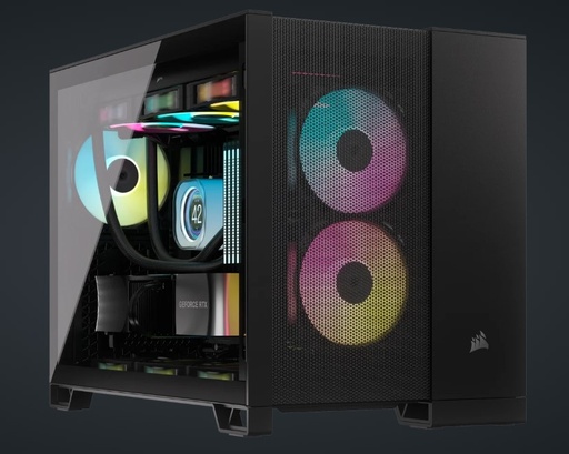 [840006671411] Corsair 2500D Airflow Tempered Glass mATX, ATX Mid-Tower, Dual Chamber Black 2024
