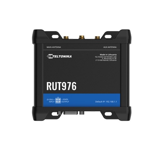 [NHT-RUT976] Teltonika RUT976 Redcap 5G Router, Dual-SIM, WAN Failover with 4x Ethernet Ports, Backward Compatible with 4G LTE Cat 4, 2-Year Warranty, PSU included