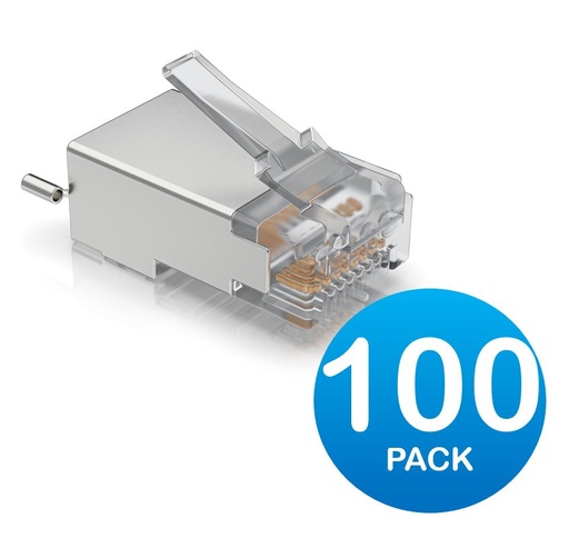 [810010075796] Ubiquiti UISP Surge Protection Connector SHD, 100 Pack, Sheilded Cable RJ45 Connector, Replaces TC-Con, 2Yr Warr