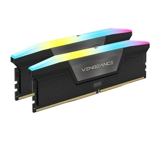 [840006601166] Corsair Vengeance RGB 64GB (2x32GB) DDR5 UDIMM 6000MHz C40 1.35V Desktop Gaming Memory Black