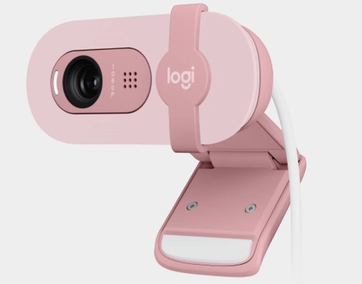 [97855188663] Logitech Brio 100 Full HD 1080p webcam with auto-light balance, integrated privacy shutter, and built-in mic